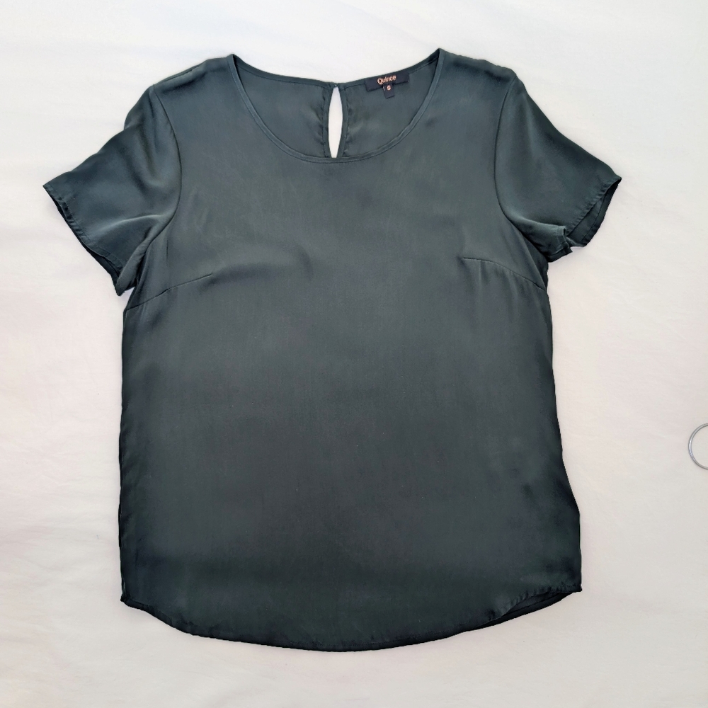 Quince Washable Stretch Silk Tee
